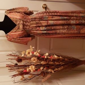 Ladys med  V neck Front and Back Dress  Multi Colors Dress  No Flaws.